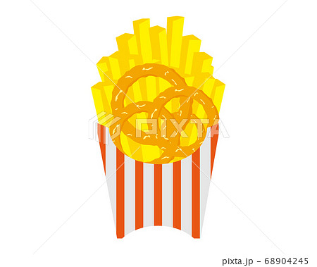 オニオンリングとフライドポテトのベクターイラスト　フレンチフライ 68904245
