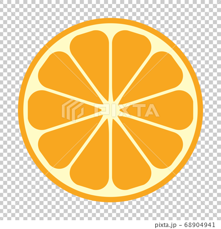 オレンジの断面のアイコンのイラスト素材