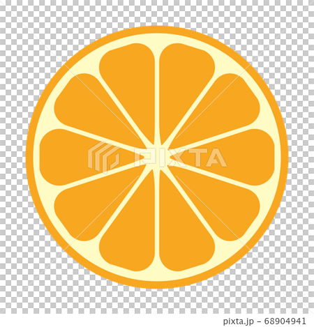 オレンジの断面のアイコンのイラスト素材
