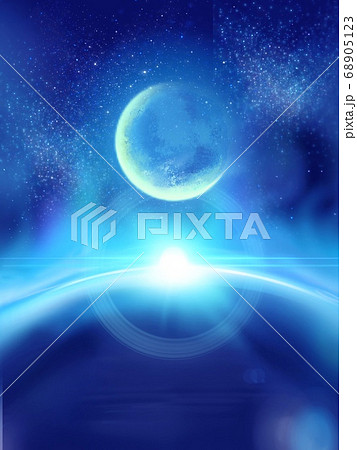 星空と幻想的な宇宙のファンタジー背景のイラスト素材 68905123 Pixta