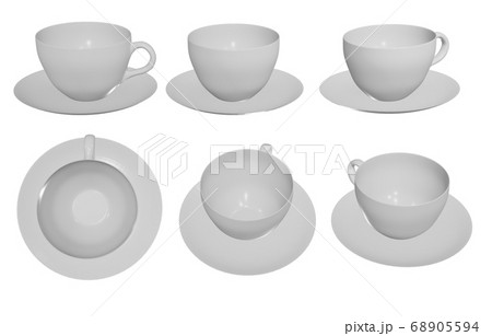 Coffee mug 3D illustrations isolated on white background.with Clipping Path ready to use for decoration. Coffee mug 3D illustrations isolated on white background.with Clipping Path ready to use for decoration. 68905594