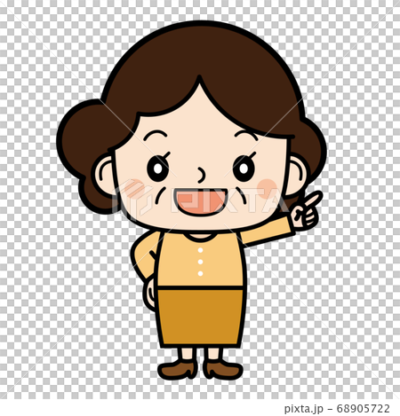 おばさん_指差し 68905722
