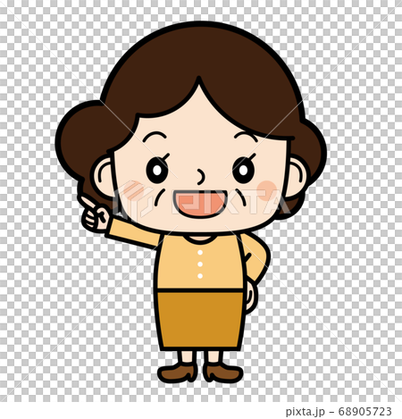 おばさん_指差し 68905723