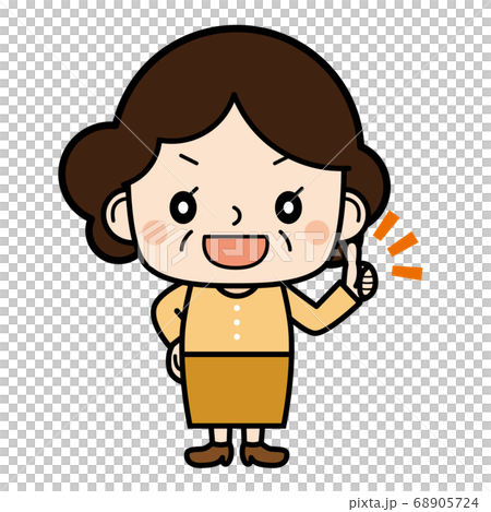 おばさん_グッドポーズ 68905724
