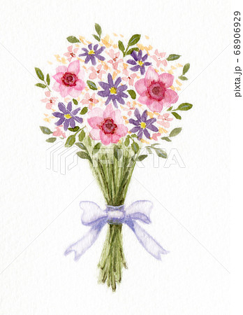 ブーケの水彩イラストのイラスト素材 [68906929] - PIXTA