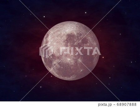 Red full moon in red color also called bloodmoon Red full moon in red color also called bloodmoon 68907888