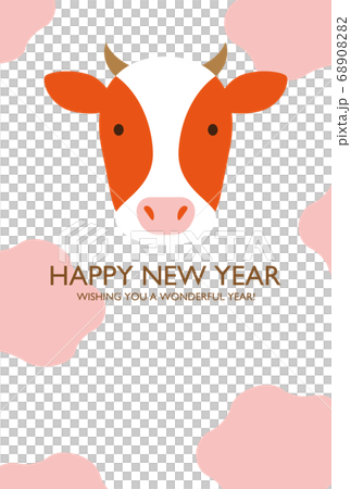 year of the ox, new year's card, cow 68908282