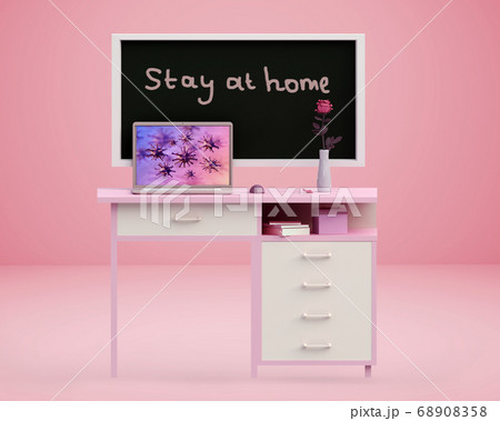 Coronavirus - staying at home. Self-isolation at 68908358