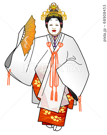 佐渡国 能のイラスト素材