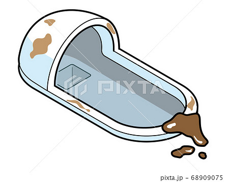 Badly Dirty Japanese Toilet Stock Illustration