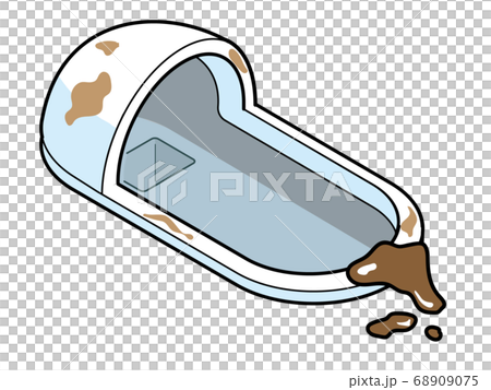 Badly Dirty Japanese Toilet Stock Illustration