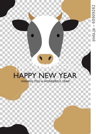 Cow With Cow Patternのイラスト素材