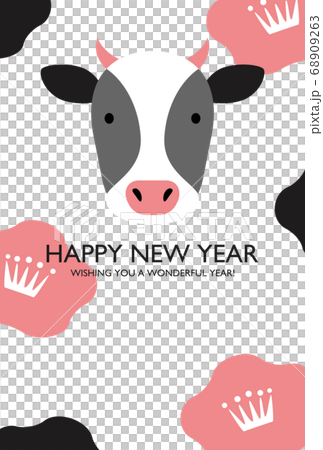 Cow with flowers Cow with flowers 68909263