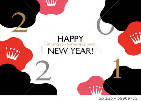 2020 & flowers with cow pattern 68909755