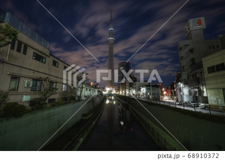 点灯終了後のスカイツリー 68910372
