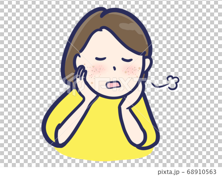 患斑斑點的女性雀斑 68910563