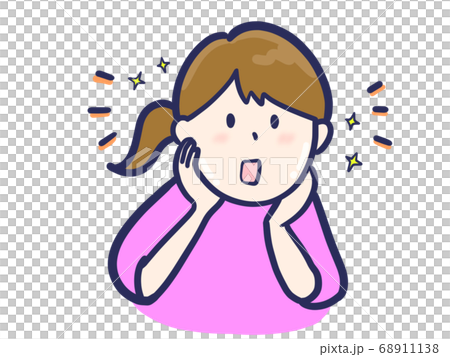 肌のコンディションがよくてウキウキする女性 肌のコンディションがよくてウキウキする女性 68911138