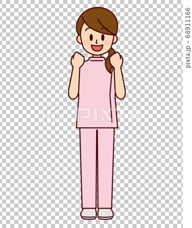Female nurse cheering 68911166