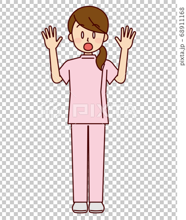 Surprised female nurse Surprised female nurse 68911168