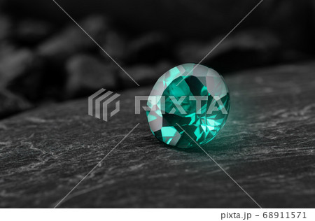 Green emerald oriental sapphire gemstone. 68911571