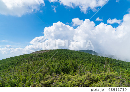 縞枯山山頂付近展望台からの景色(八ヶ岳) 縞枯山山頂付近展望台からの景色(八ヶ岳) 68911759