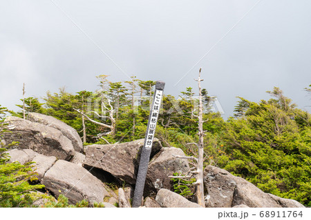 縞枯山山頂の展望台(八ヶ岳) 縞枯山山頂の展望台(八ヶ岳) 68911764