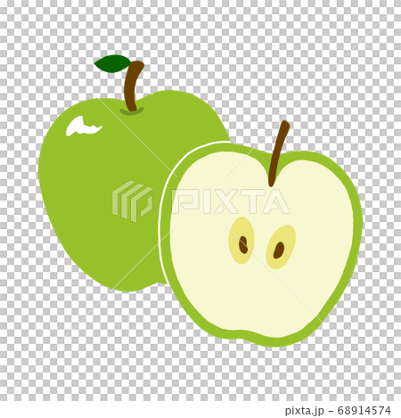 青蘋果手繪插圖圖標 68914574