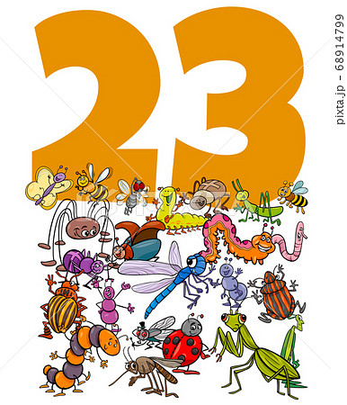 number twenty three and cartoon insects group number twenty three and cartoon insects group 68914799
