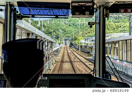 京阪電鉄 京津線 前面車窓風景 京阪電鉄 京津線 前面車窓風景 68919149