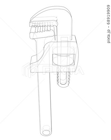 Outline adjustable wrench 68919909
