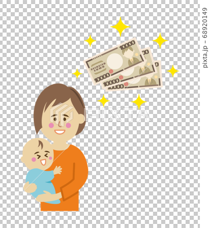 Illustration image that got money from pregnancy and childbirth Illustration image that got money from pregnancy and childbirth 68920149