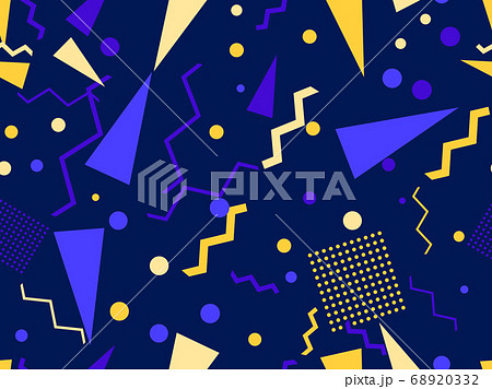 Geometric Seamless Pattern In Style Of The 80s のイラスト素材 6332