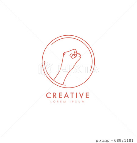 Fist logo. Vector design template in simple Fist logo. Vector design template in simple 68921181