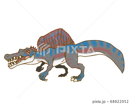 スピノサウルスのイラストのイラスト素材 6252