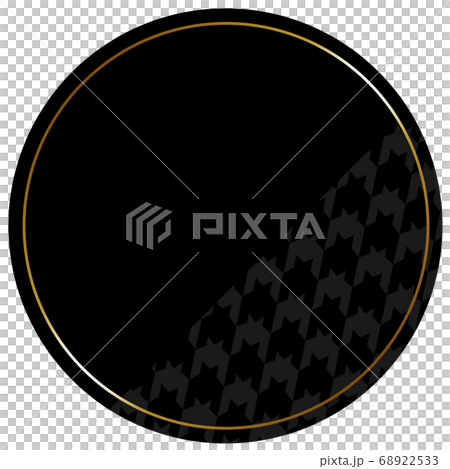 Circular frame Black and gold Houndstooth in part Circular frame Black and gold Houndstooth in part 68922533