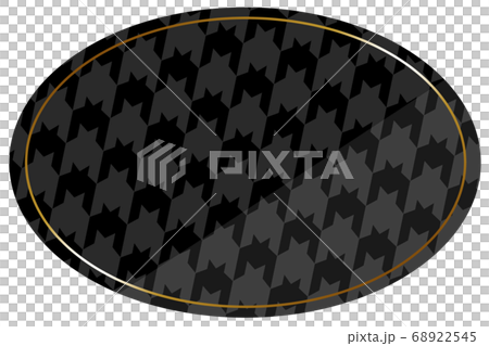 Oval frame Black & Gold Houndstooth all over Oval frame Black & Gold Houndstooth all over 68922545
