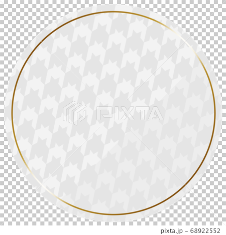 Round frame White & Gold Houndstooth all over Round frame White & Gold Houndstooth all over 68922552