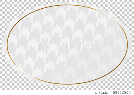Oval frame White & Gold Houndstooth all over Oval frame White & Gold Houndstooth all over 68922563
