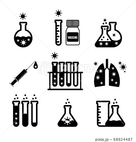 Flask, Lab Test Tube Vector Icon Isolated 68924487
