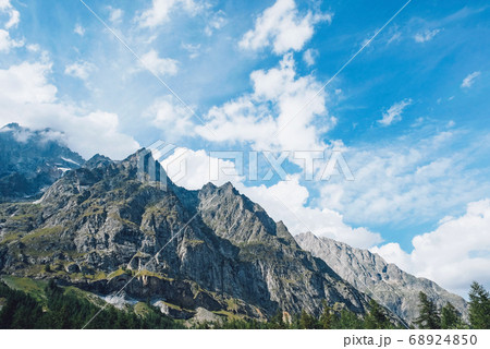 Beautiful mountain landscape in Val Ferret, Italy. 68924850
