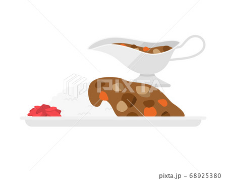 カレーライスのイラスト 68925380