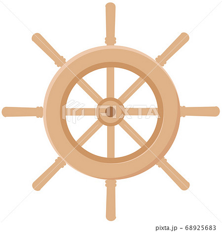 イラスト素材　舵輪　航海　アイコン　船　かじ　ベクター 68925683