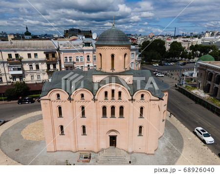 Church of the Tithes by day. Aerial. Kyiv. Ukraine 68926040