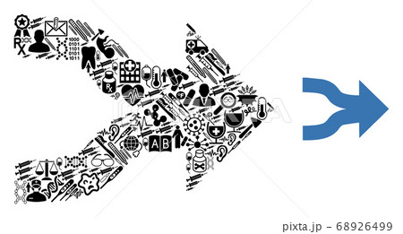 Collage Join Arrows with Medical Symbols Collage Join Arrows with Medical Symbols 68926499