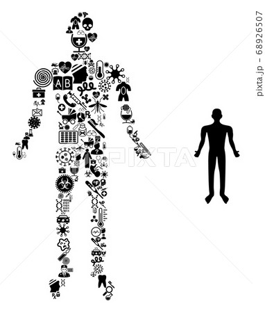 Collage Human Body from Medic Items Collage Human Body from Medic Items 68926507