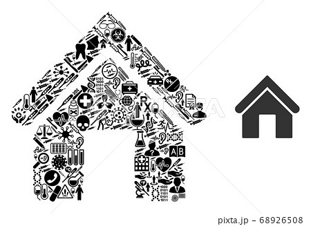 Collage House from Medicine Icons Collage House from Medicine Icons 68926508