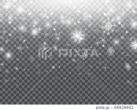Realistic falling snowflakes isolated on Realistic falling snowflakes isolated on 68926602