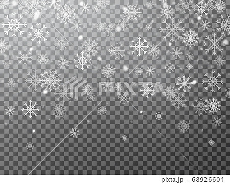 Realistic falling snowflakes isolated on Realistic falling snowflakes isolated on 68926604