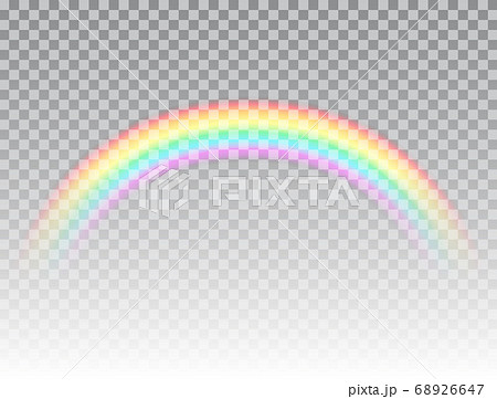 Realistic rainbow isolated on transparent 68926647
