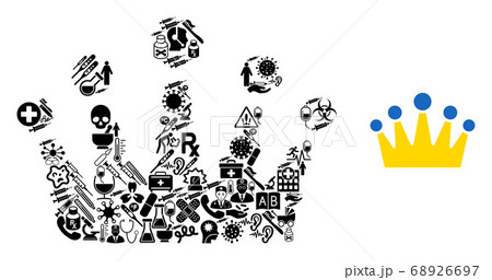 Collage Crown with Health Symbols 68926697